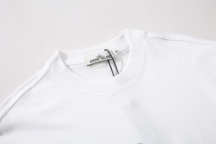 Stone Island double-layered black and white Tai Chi print short-sleeved T-shirt -3