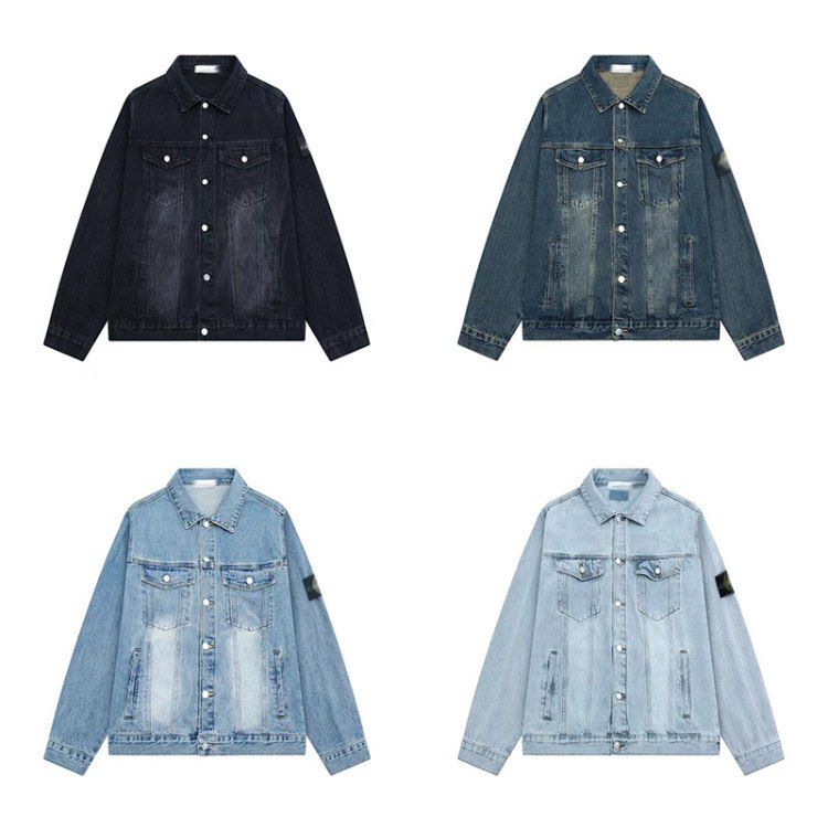 Stone Island vintage washed and distressed denim jacket -2