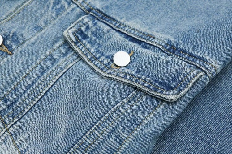 Stone Island vintage washed and distressed denim jacket -4