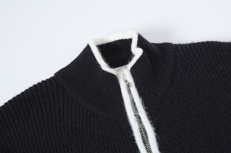 Stone Island zip-up stand-collar knitted cardigan jacket -3