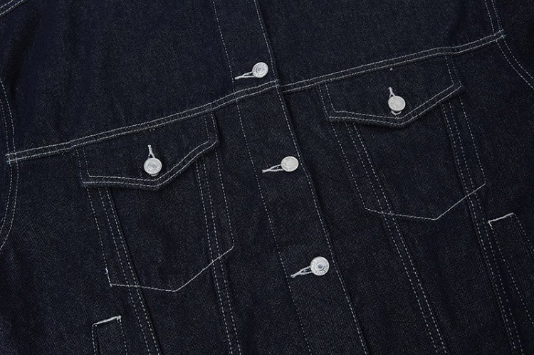 Stone Island vintage washed solid color denim jacket -4