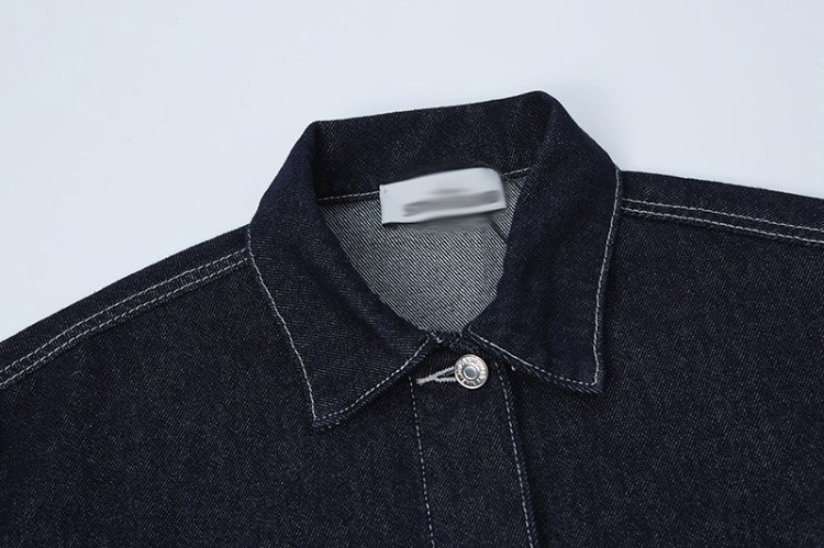 Stone Island vintage washed solid color denim jacket -3