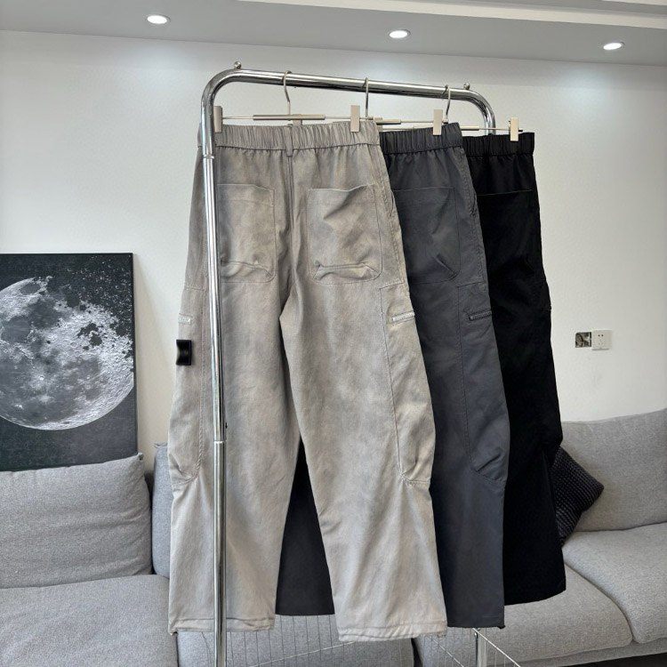 Stone Island loose-fitting straight-leg wide-leg multi-pocket cargo pants -3