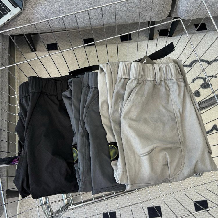 Stone Island loose-fitting straight-leg wide-leg multi-pocket cargo pants -4