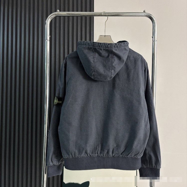 Stone Island washed and distressed hooded cotton jacket -2