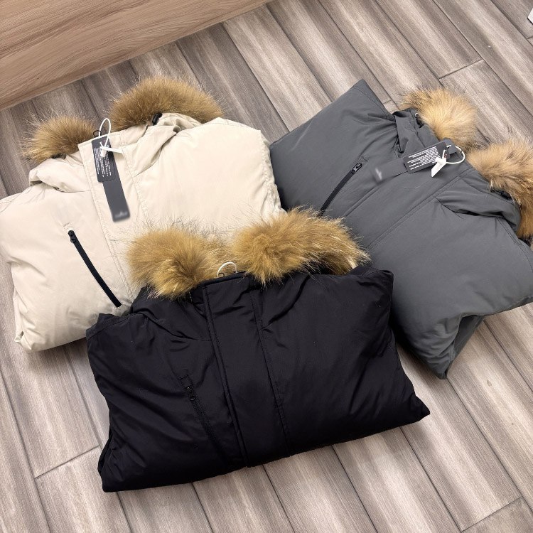 Stone Island 90% Down-filled Hooded Jacket with Fur Collar -4