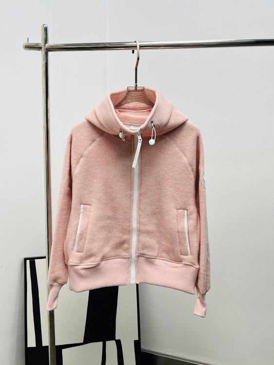 Goose down and lamb wool double-sided fleece thick and warm zippered hooded jacket -4