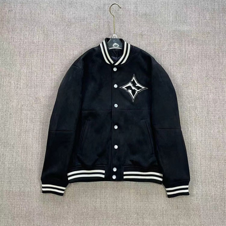 Louis Vuitton LV new crystal-embellished floral suede button-up jacket -2