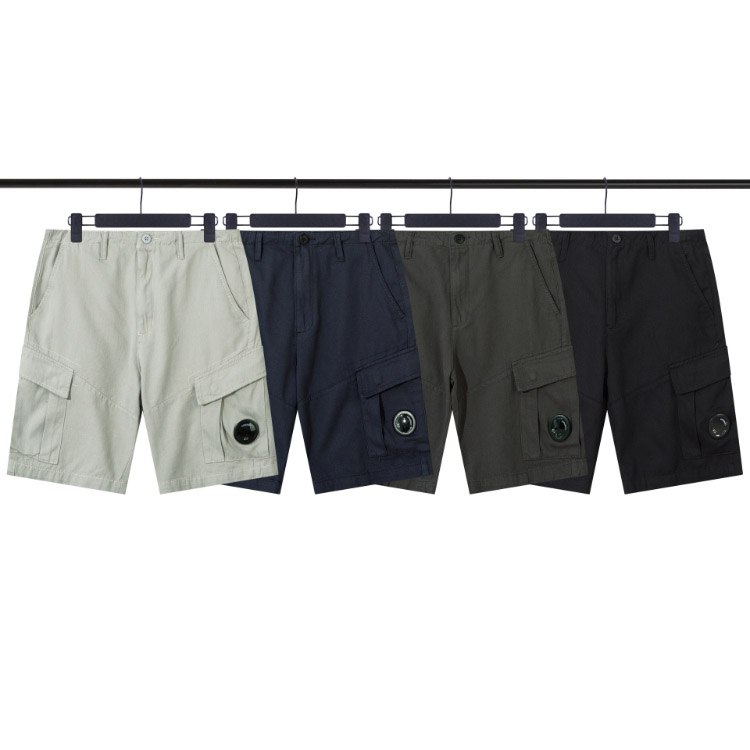 C.P Company solid color trendy brand logo athletic hip-hop shorts -2