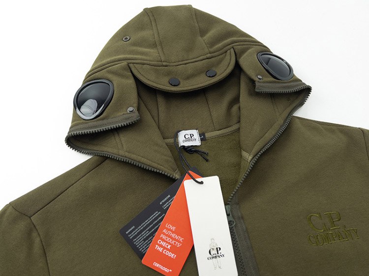  C.P Company new pure cotton zip-up hooded sweatshirt -3