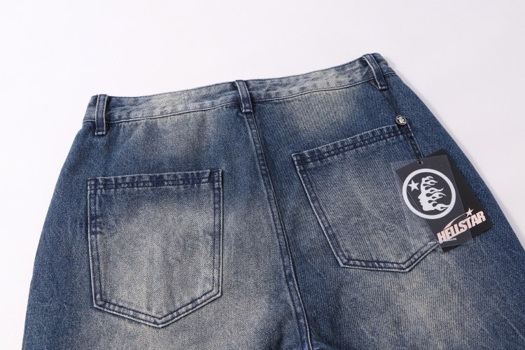  Hellstar washed vintage casual straight-leg jeans -4
