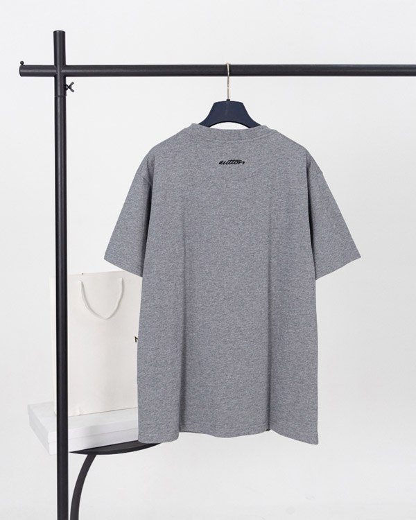 Louis Vuitton LV Dior new collaboration logo checkerboard knit short-sleeved T-shirt -2