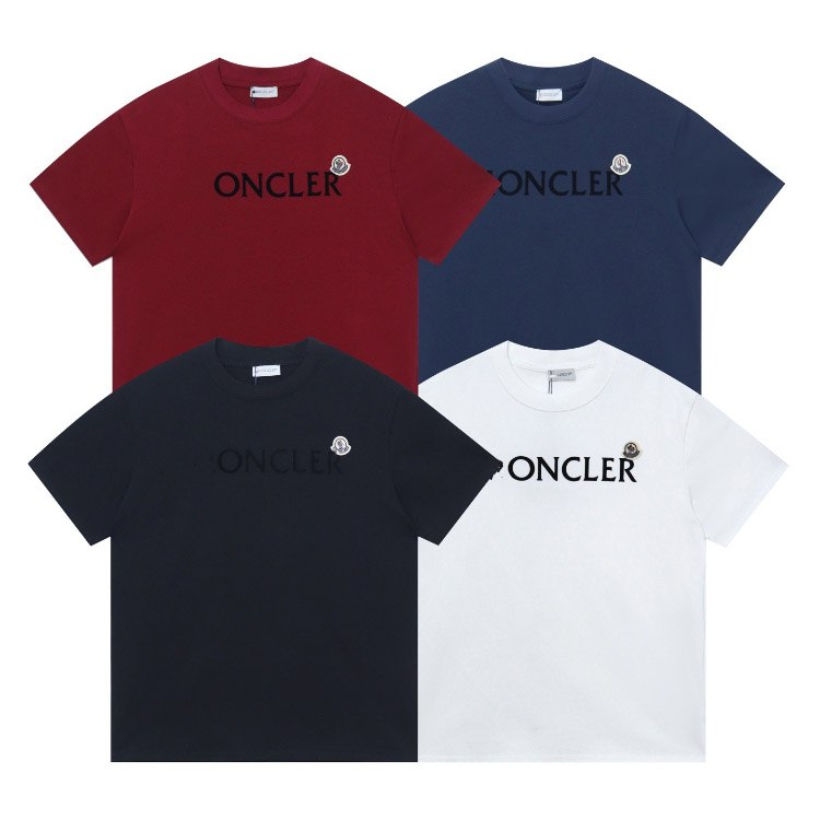 Moncler new arrival printed letter logo embroidered loose short-sleeved T-shirt -2