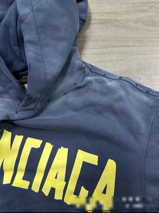  Balenciaga high-end printed loose-fitting pure cotton hooded sweatshirt -2
