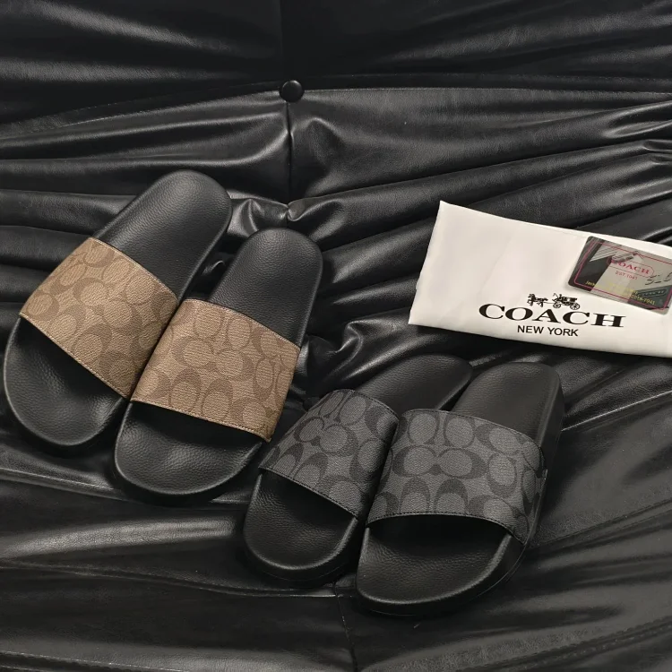 Coach round-toe slip-on sandal