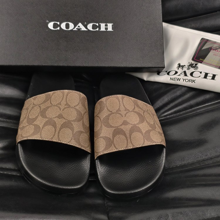 Coach round-toe slip-on sandals -3