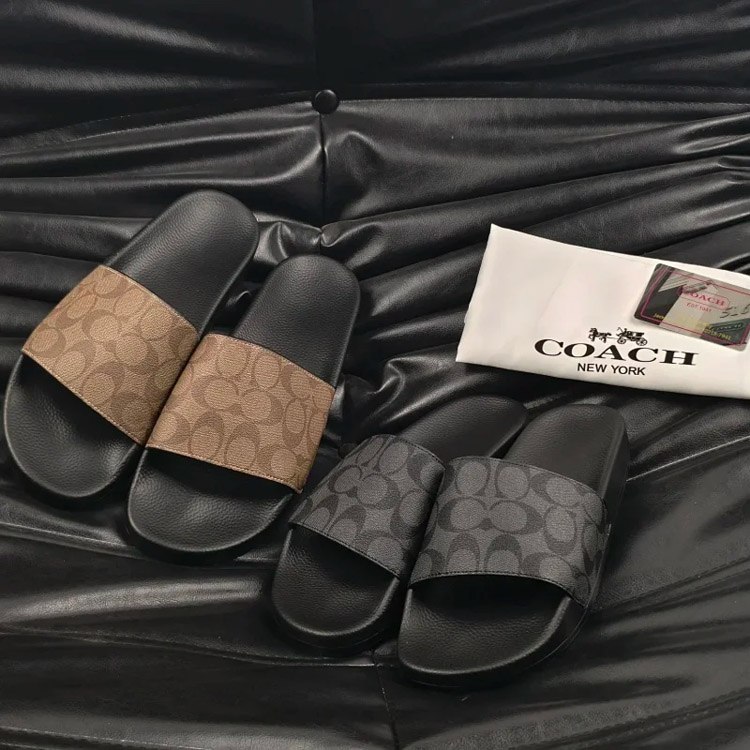 Coach round-toe slip-on sandals -2