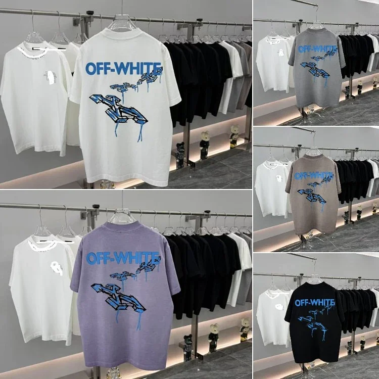 OFF-WHITE new arrival letter print crew neck short-sleeved T-shirt