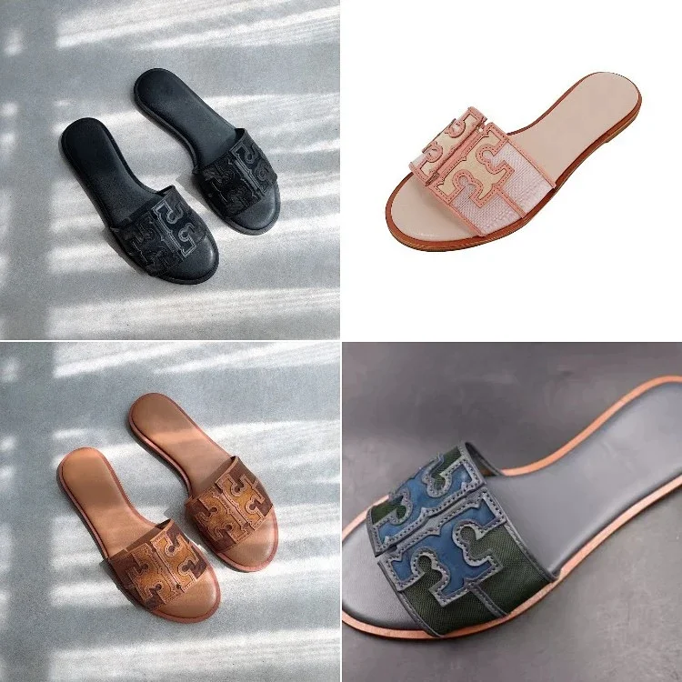   Tory Burch mesh flat slide sandals