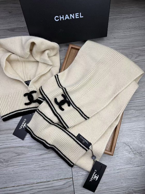 Chanel's new classic and versatile wool knitted warm scarf -2