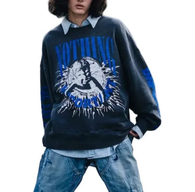  SAINT OF MICHAEL Distressed Vintage Crew Neck Sweatshirt -2