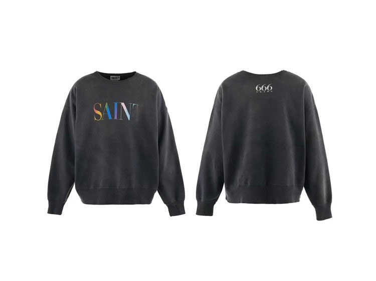  SAINT OF MICHAEL Distressed Vintage Crew Neck Sweatshirt -4