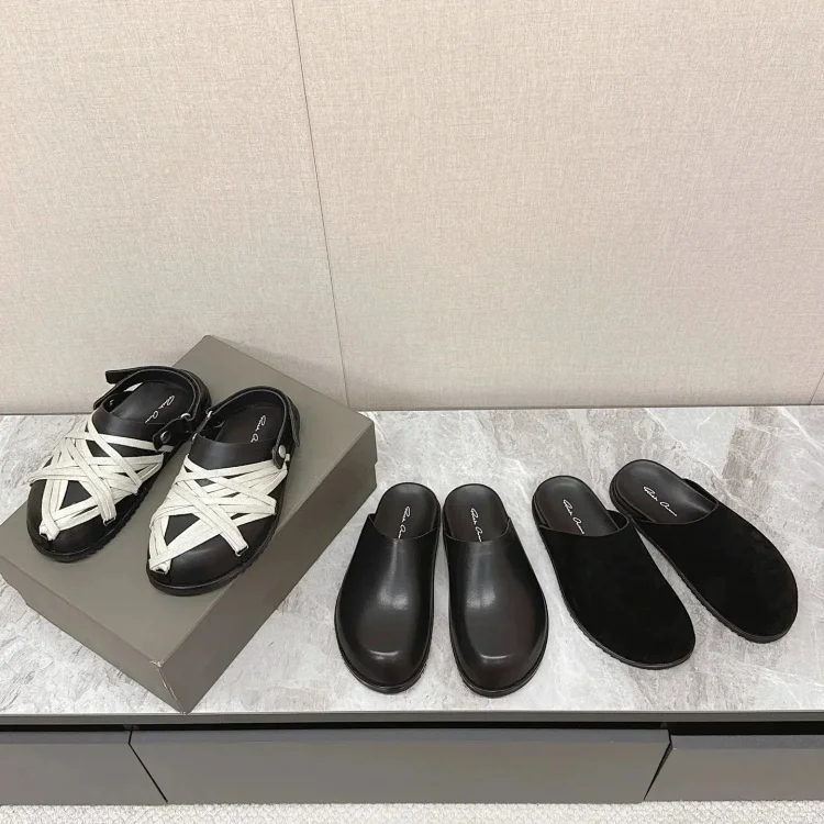 RICK OWENSRO Megalace Closed-Toe Slippers