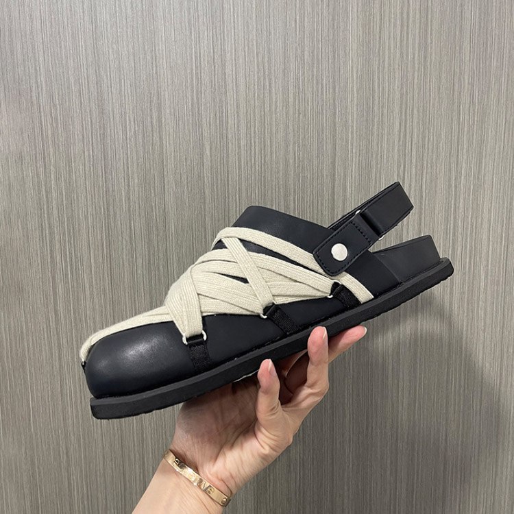 RICK OWENSRO Megalace Closed-Toe Slippers -4