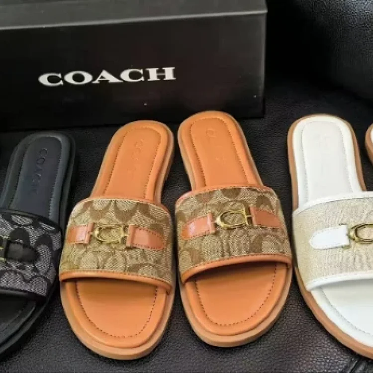 Coach classic flat slide sandals