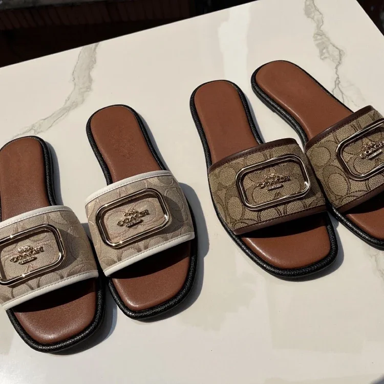 Coach new flat soft sandals