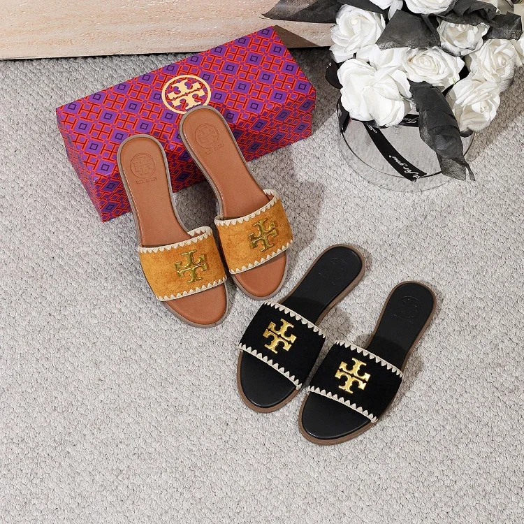 Tory Burch new flat sandals with open toe design