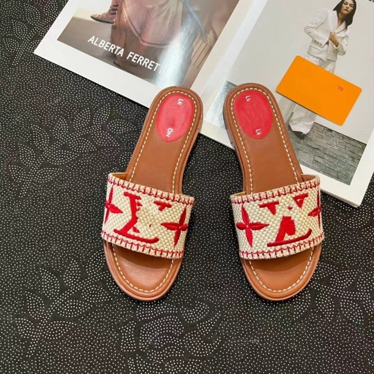 Louis Vuitton LV new embroidered slip-on beach sandals -3