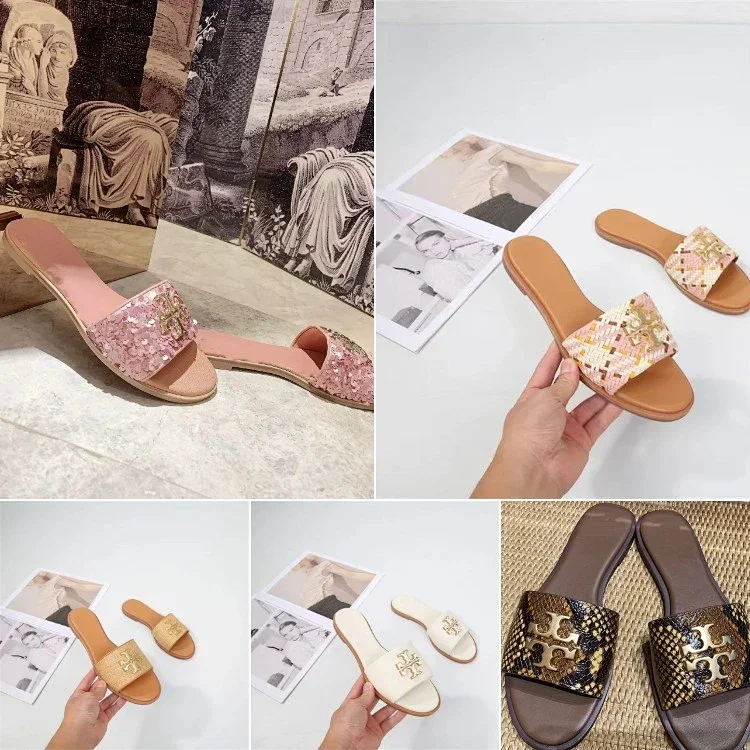 Tory Burch new metallic flat sandals