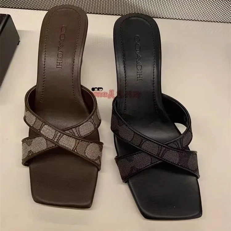 Coach square-toe wedge heel sl