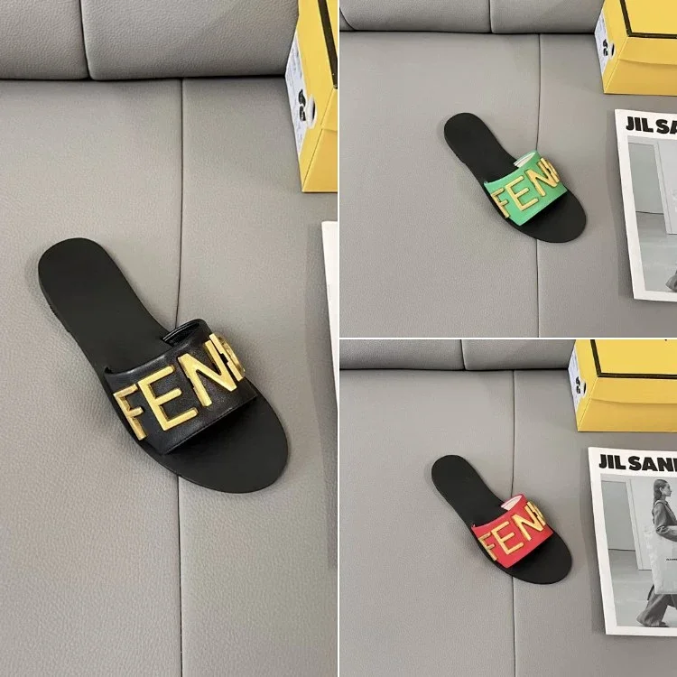  Fendi metal letter non-slip l