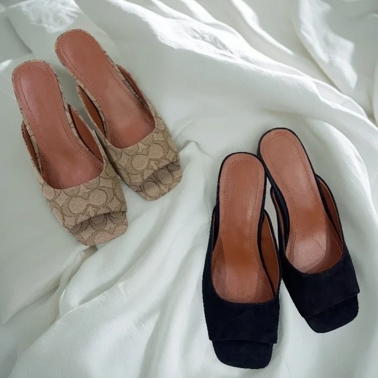 Coach new open-toe casual slide sandals