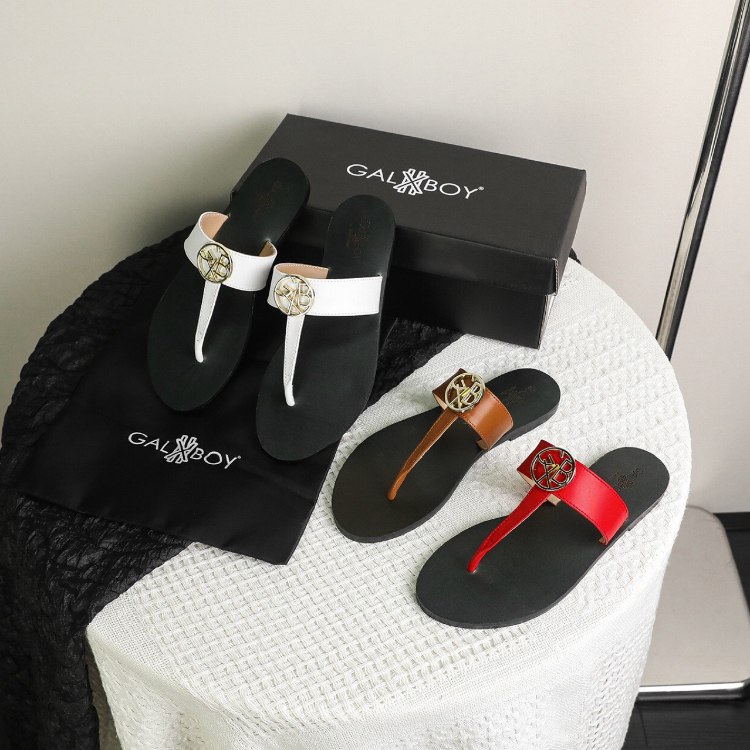 GalxBoy flat flip-flop sandals -4