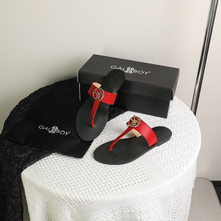 GalxBoy flat flip-flop sandals -3