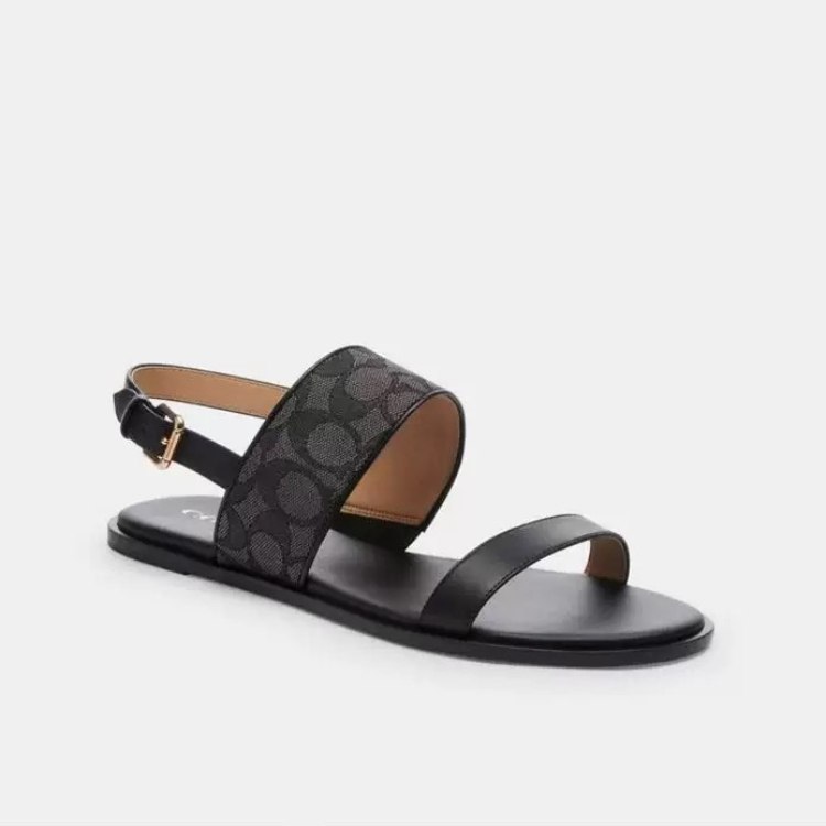 Coach new soft-soled printed cutout slide sandals -2