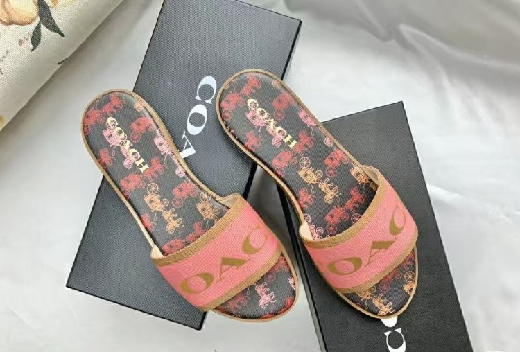 Coach embroidered logo slippers -4