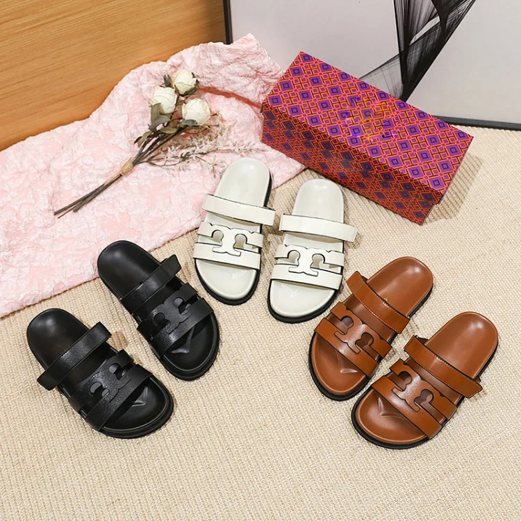 Tory Burch new slip-on sandals with Velcro straps