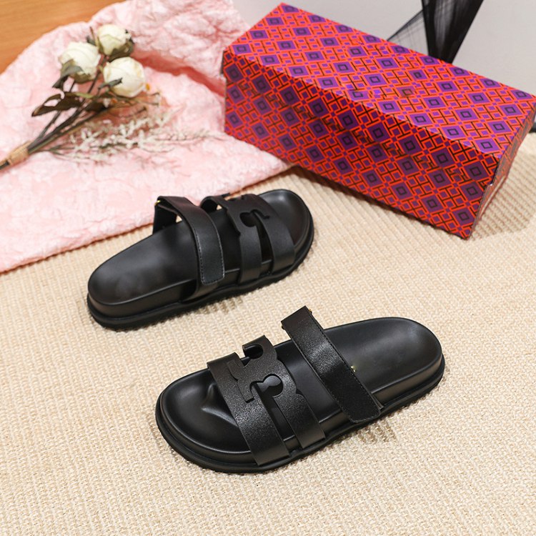 Tory Burch new slip-on sandals with Velcro straps -3