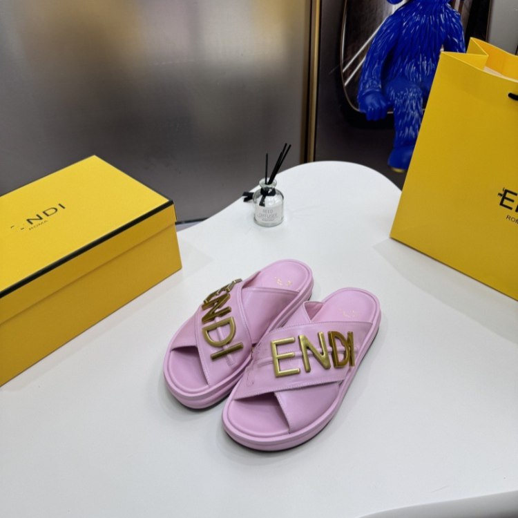 Fendi new metal letter embellished platform sandals -2