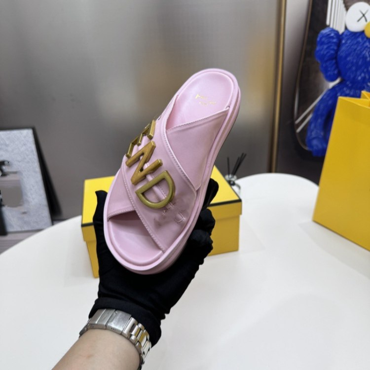 Fendi new metal letter embellished platform sandals -3