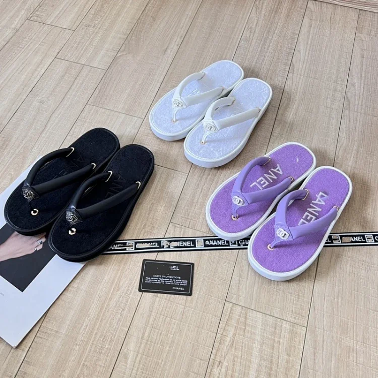 Chanel new terry cloth flat sa