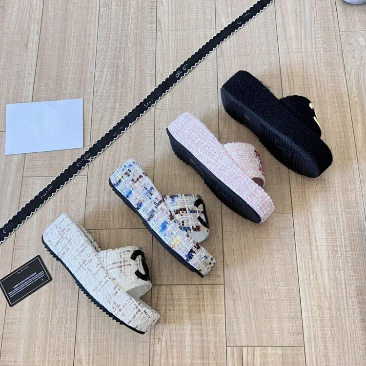 Chanel new embroidered platfor