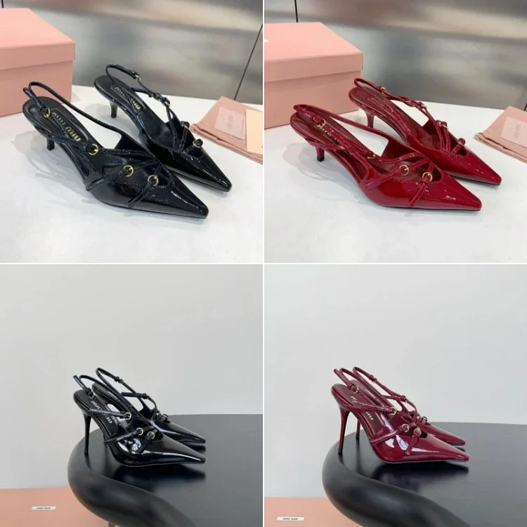 Miu Miu low-heeled pointed-toe
