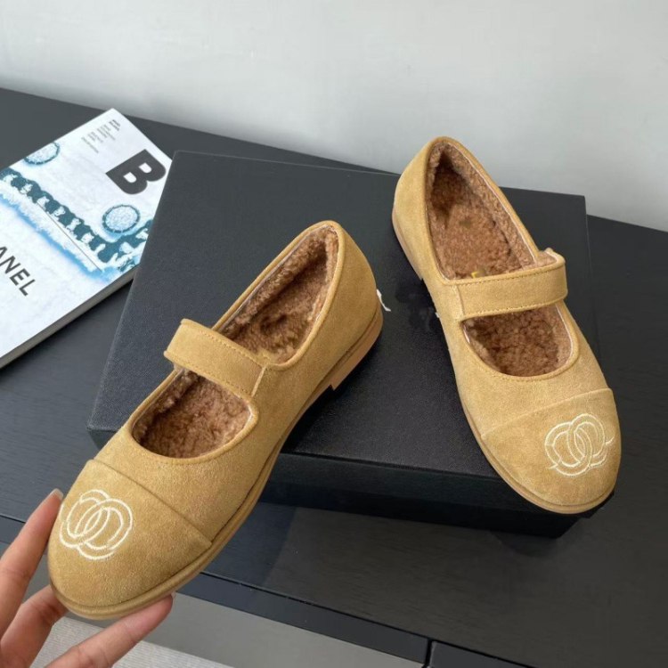 Chanel new style low-cut Mary Jane shoes with fleece lining -2