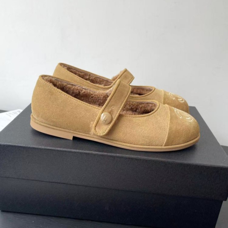 Chanel new style low-cut Mary Jane shoes with fleece lining -4