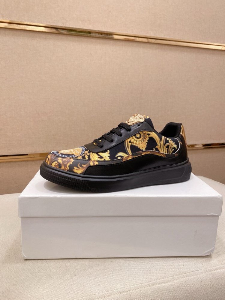 Versace new printed and color-blocked trendy casual sneakers -4
